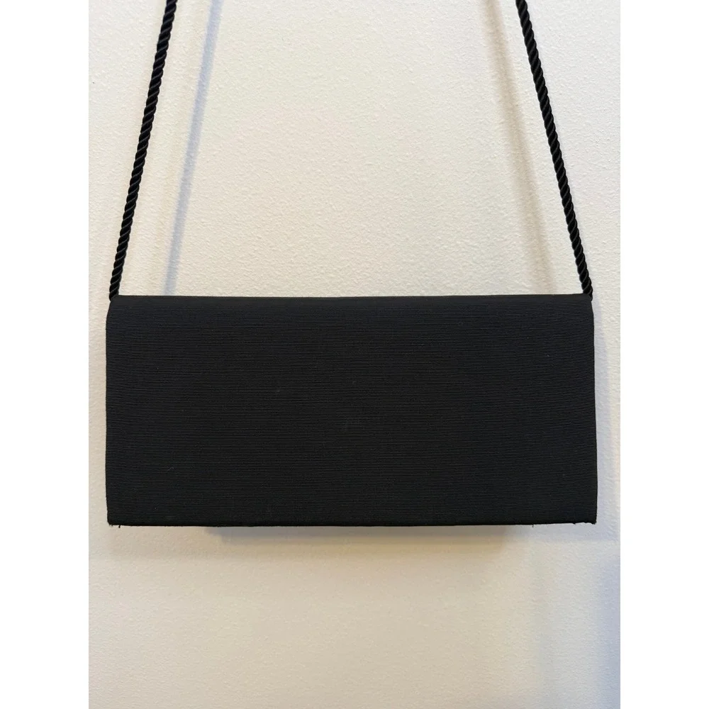 Whiting and Davis Clutch Bag Womens OS Black Excellent Sequin Trim Formal
